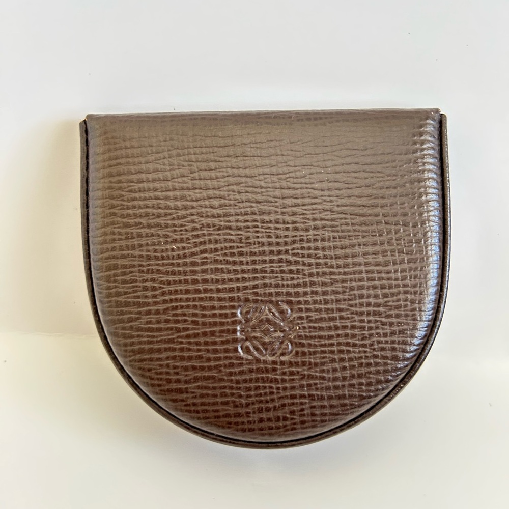 Loewe Brown Leather Coin Pouch